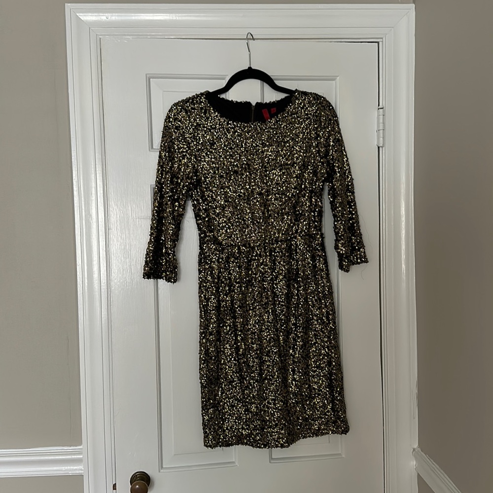 Gold sequin dress